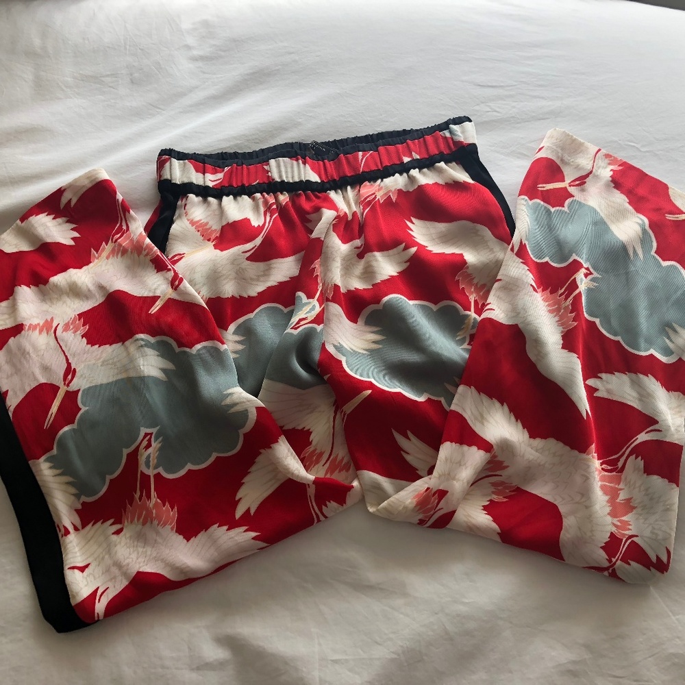 Zara Printed Midi Pants